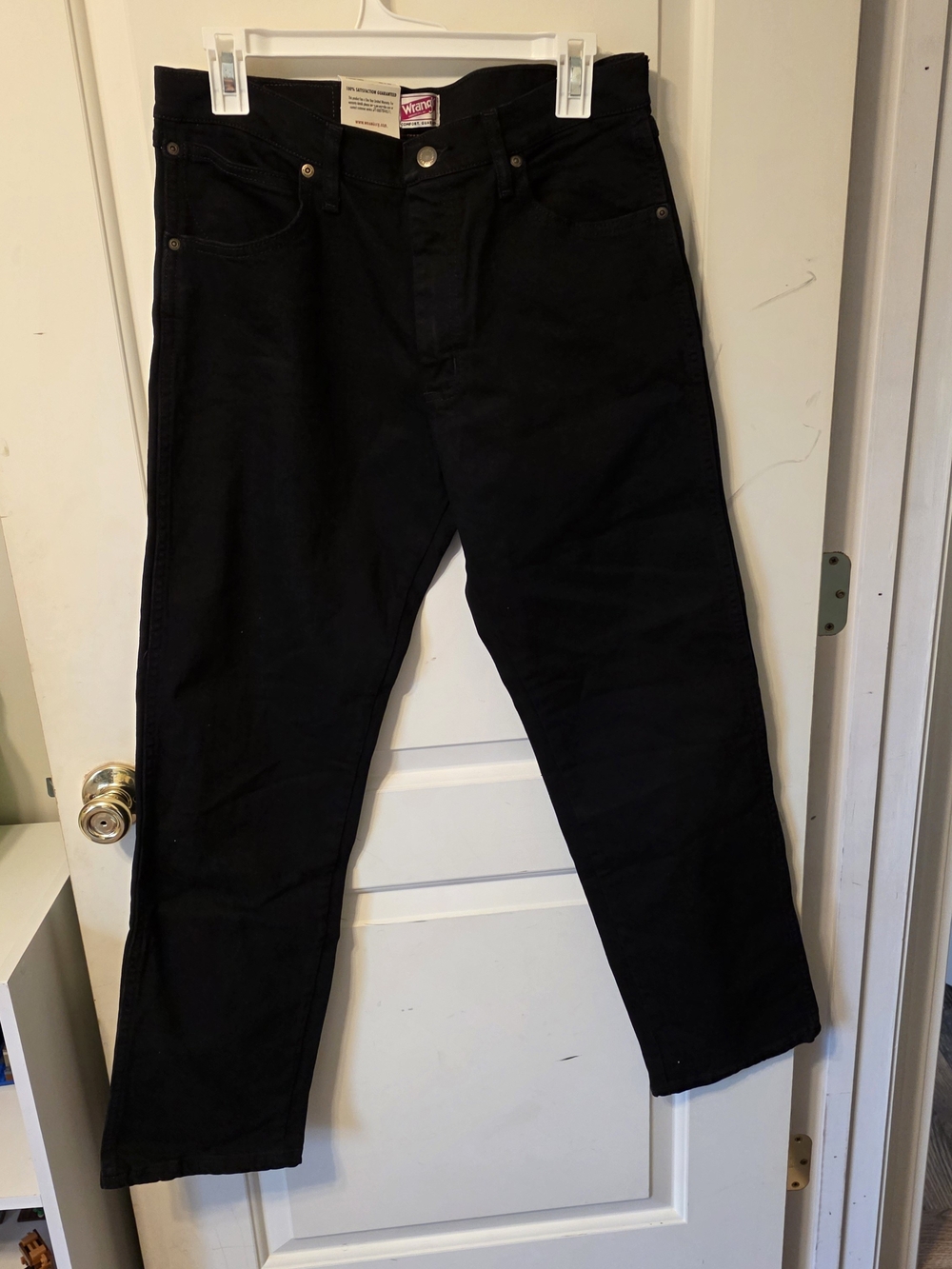 Wrangler Men's Black Straight-Leg Jeans